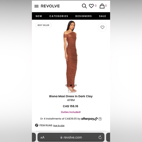 NWT Size S - Biona Maxi Dress Color: Dark Clay - Picture 5 of 16